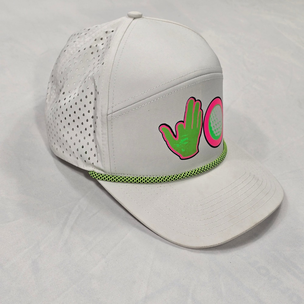 Osprey R+ Zapped White Golf Hat Men's Adjustable Perforated‎ Rope - Picture 2 of 6
